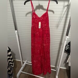 Francesca's Collections Red Maxi Dress